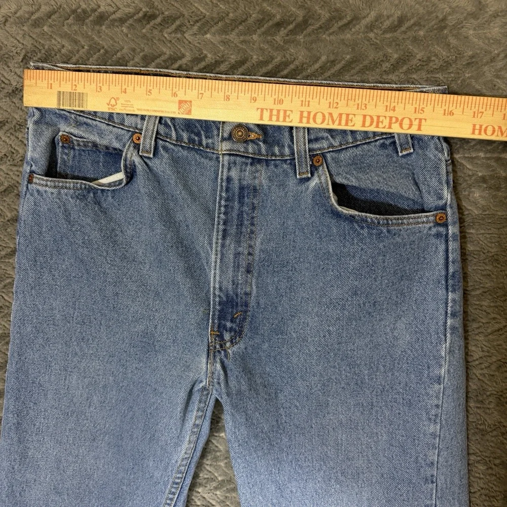 Vtg 90s Levis 505 Jeans Mens Size 32x28 Straight Leg Denim Orange Tab USA Made